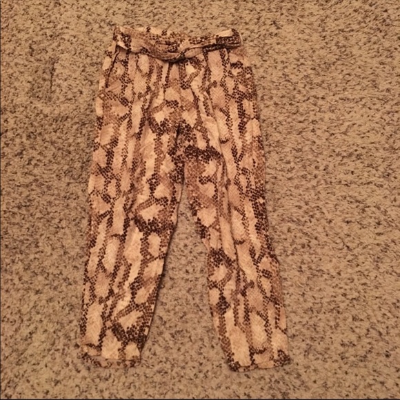 Snakeskin pleat Palazzo pants main image 1